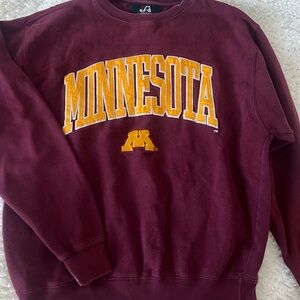 J. America Maroon Minnesota Crewneck Sweater